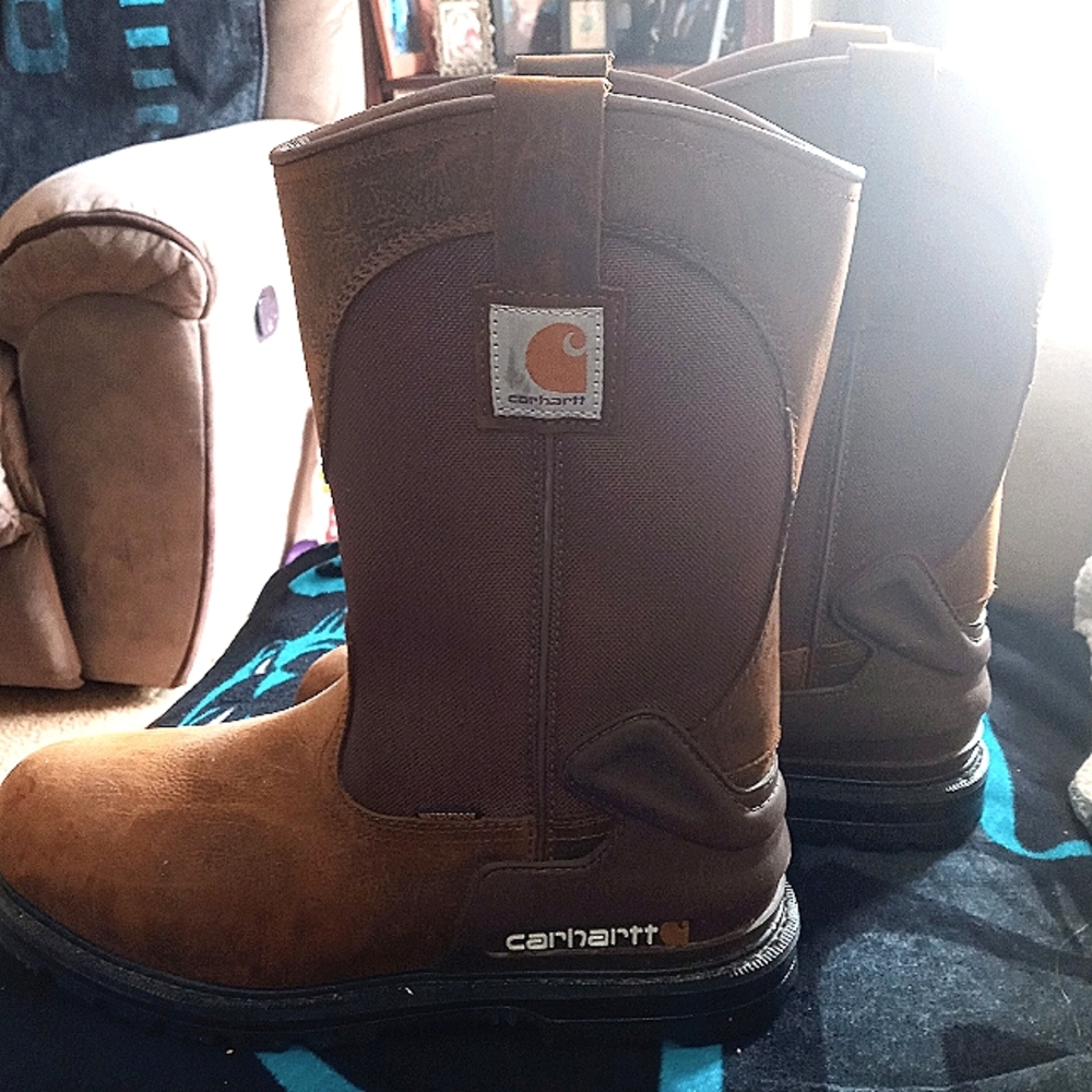 Gently Used- Carhartt Men's 11" Wellington Work Boot Waterproof Steel Toe Sz:11